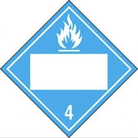 Accuform BLANK DOT PLACARD HAZARD CLASS 4 MPL4DG4BCT50 MPL4DG4BCT50
